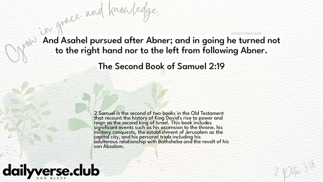 Bible Verse Wallpaper 2:19 from The Second Book of Samuel