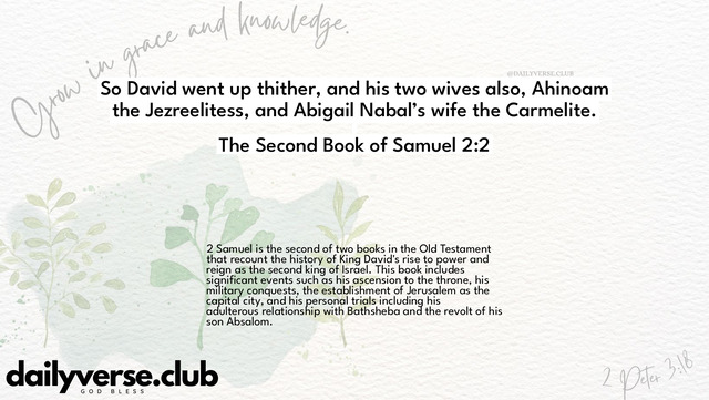 Bible Verse Wallpaper 2:2 from The Second Book of Samuel
