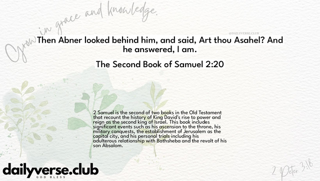 Bible Verse Wallpaper 2:20 from The Second Book of Samuel