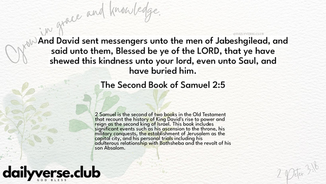 Bible Verse Wallpaper 2:5 from The Second Book of Samuel