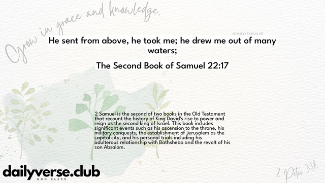 Bible Verse Wallpaper 22:17 from The Second Book of Samuel