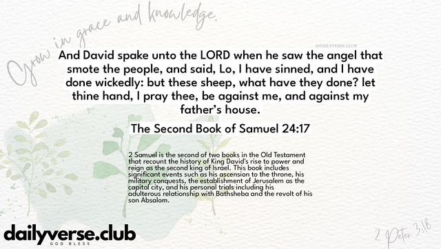Bible Verse Wallpaper 24:17 from The Second Book of Samuel