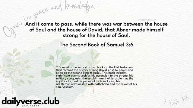 Bible Verse Wallpaper 3:6 from The Second Book of Samuel