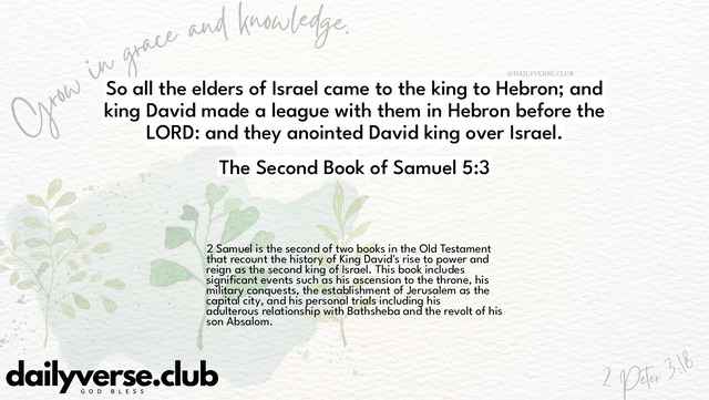 Bible Verse Wallpaper 5:3 from The Second Book of Samuel