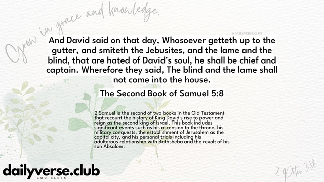 Bible Verse Wallpaper 5:8 from The Second Book of Samuel