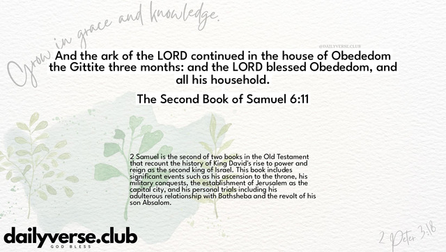 Bible Verse Wallpaper 6:11 from The Second Book of Samuel