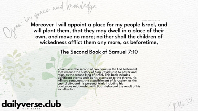 Bible Verse Wallpaper 7:10 from The Second Book of Samuel