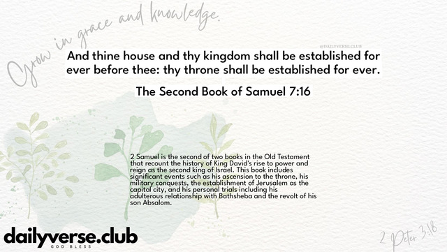 Bible Verse Wallpaper 7:16 from The Second Book of Samuel