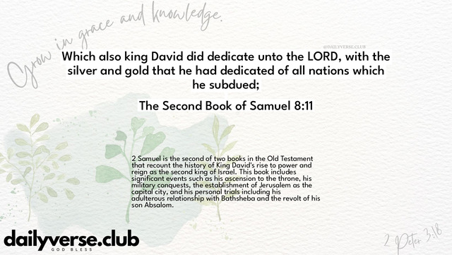 Bible Verse Wallpaper 8:11 from The Second Book of Samuel
