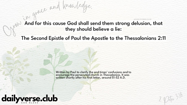 Bible Verse Wallpaper 2:11 from The Second Epistle of Paul the Apostle to the Thessalonians