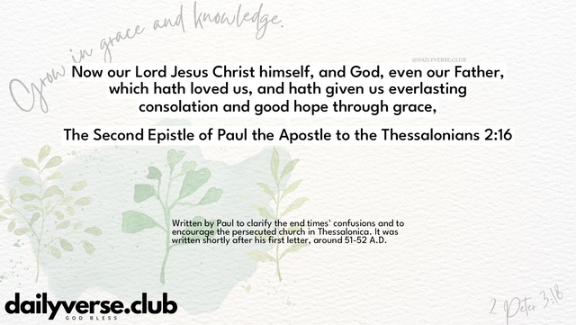 Bible Verse Wallpaper 2:16 from The Second Epistle of Paul the Apostle to the Thessalonians