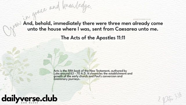Bible Verse Wallpaper 11:11 from The Acts of the Apostles