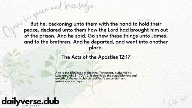 Bible Verse Wallpaper 12:17 from The Acts of the Apostles