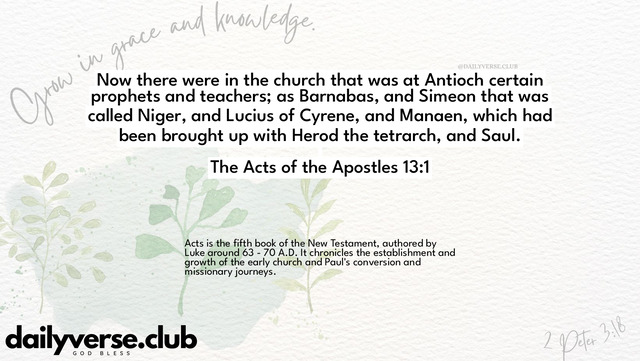 Bible Verse Wallpaper 13:1 from The Acts of the Apostles