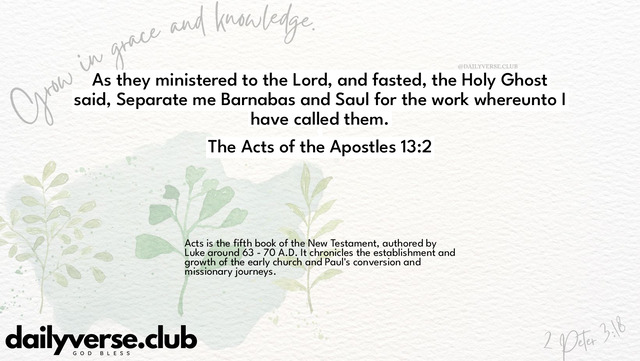 Bible Verse Wallpaper 13:2 from The Acts of the Apostles