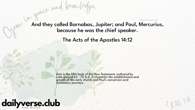 Bible Verse Wallpaper 14:12 from The Acts of the Apostles
