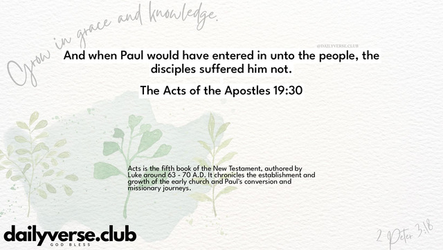 Bible Verse Wallpaper 19:30 from The Acts of the Apostles