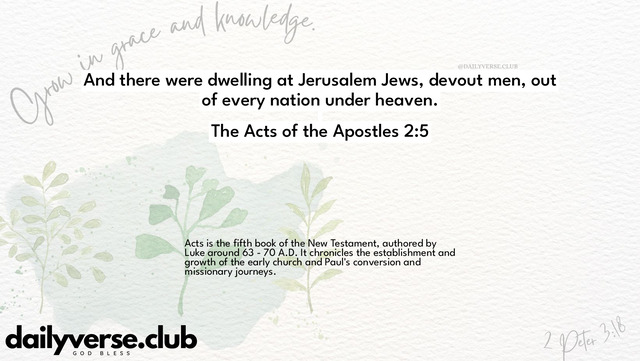 Bible Verse Wallpaper 2:5 from The Acts of the Apostles