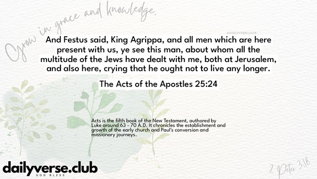 Bible Verse Wallpaper 25:24 from The Acts of the Apostles