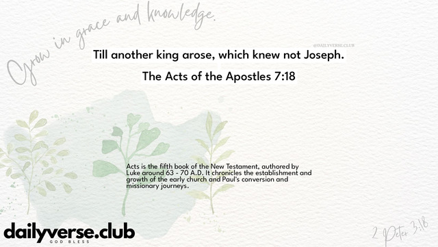 Bible Verse Wallpaper 7:18 from The Acts of the Apostles