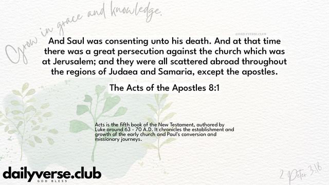 Bible Verse Wallpaper 8:1 from The Acts of the Apostles