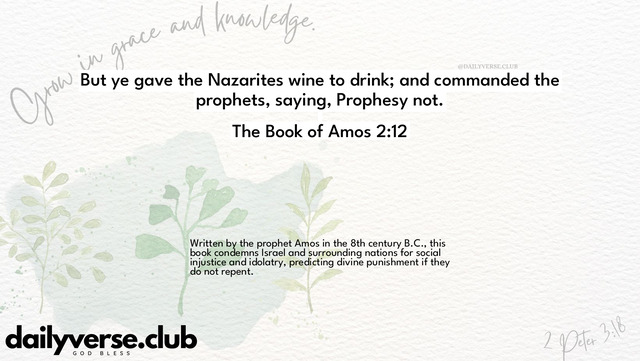 Bible Verse Wallpaper 2:12 from The Book of Amos