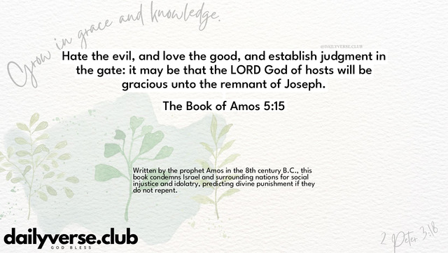 Bible Verse Wallpaper 5:15 from The Book of Amos