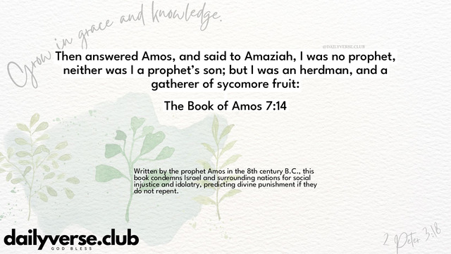 Bible Verse Wallpaper 7:14 from The Book of Amos