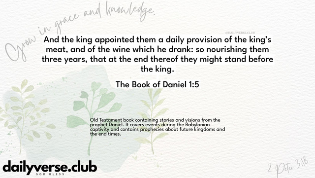 Bible Verse Wallpaper 1:5 from The Book of Daniel
