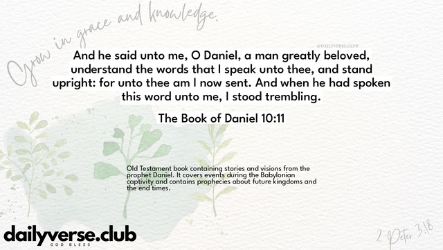 Bible Verse Wallpaper 10:11 from The Book of Daniel