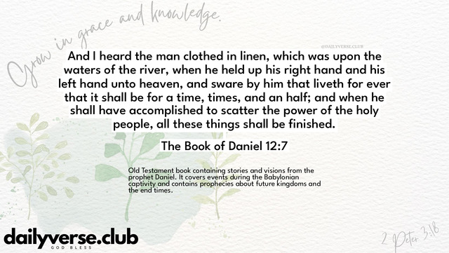 Bible Verse Wallpaper 12:7 from The Book of Daniel