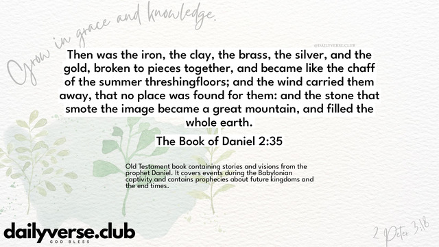 Bible Verse Wallpaper 2:35 from The Book of Daniel