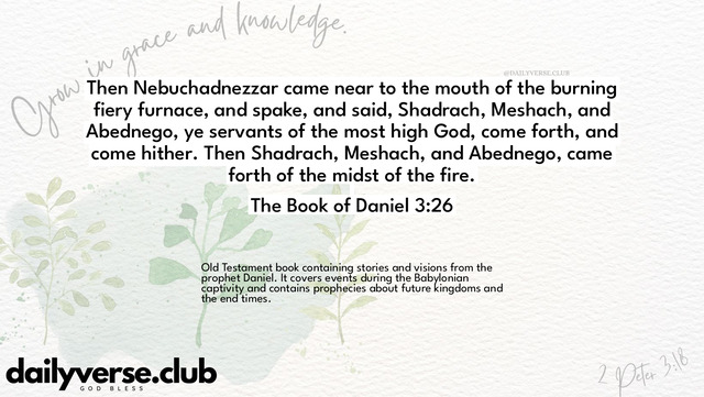 Bible Verse Wallpaper 3:26 from The Book of Daniel