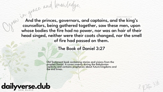 Bible Verse Wallpaper 3:27 from The Book of Daniel