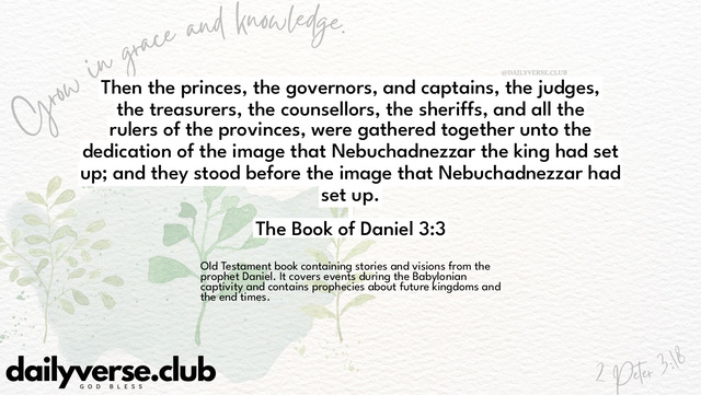 Bible Verse Wallpaper 3:3 from The Book of Daniel