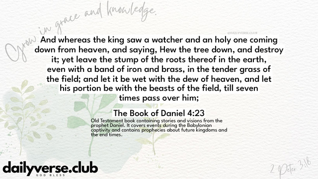 Bible Verse Wallpaper 4:23 from The Book of Daniel
