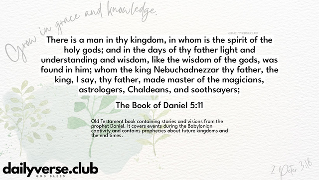 Bible Verse Wallpaper 5:11 from The Book of Daniel