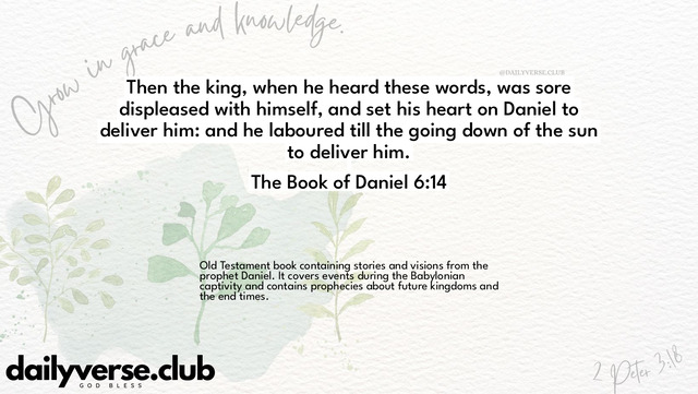 Bible Verse Wallpaper 6:14 from The Book of Daniel