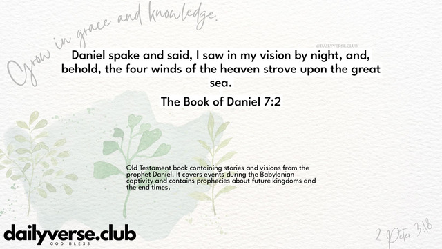 Bible Verse Wallpaper 7:2 from The Book of Daniel