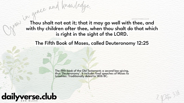 Bible Verse Wallpaper 12:25 from The Fifth Book of Moses, called Deuteronomy