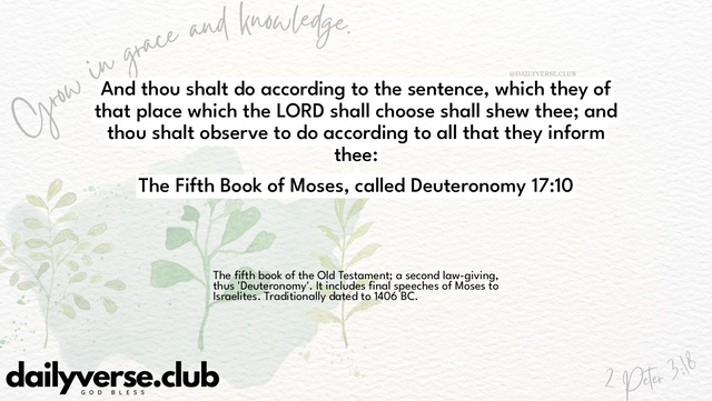 Bible Verse Wallpaper 17:10 from The Fifth Book of Moses, called Deuteronomy