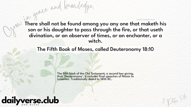 Bible Verse Wallpaper 18:10 from The Fifth Book of Moses, called Deuteronomy