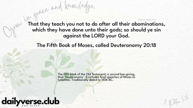 Bible Verse Wallpaper 20:18 from The Fifth Book of Moses, called Deuteronomy