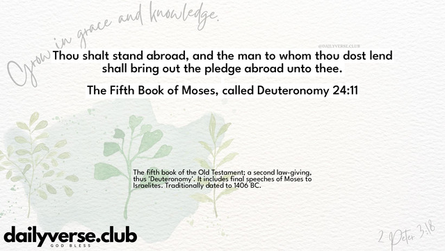 Bible Verse Wallpaper 24:11 from The Fifth Book of Moses, called Deuteronomy