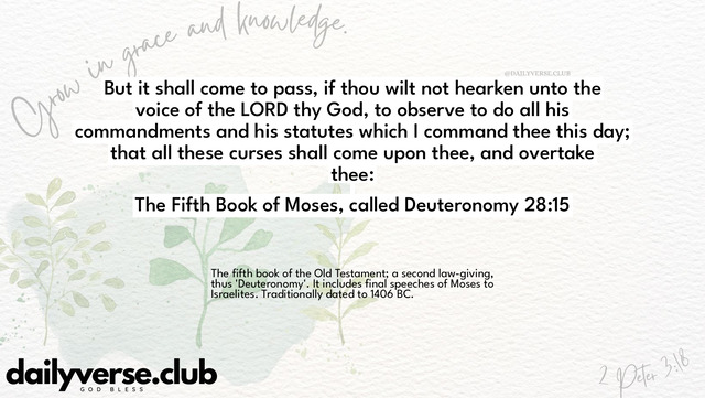 Bible Verse Wallpaper 28:15 from The Fifth Book of Moses, called Deuteronomy