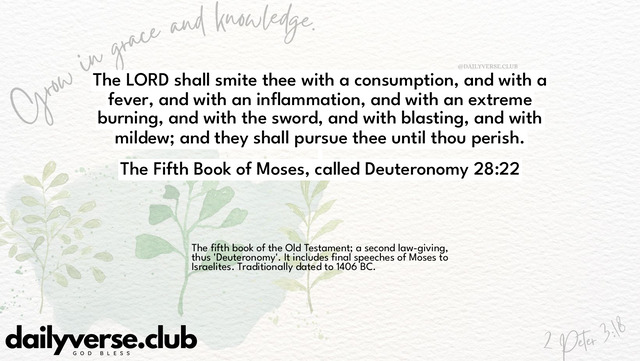 Bible Verse Wallpaper 28:22 from The Fifth Book of Moses, called Deuteronomy