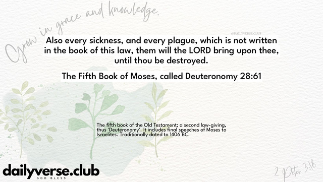 Bible Verse Wallpaper 28:61 from The Fifth Book of Moses, called Deuteronomy