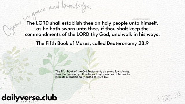 Bible Verse Wallpaper 28:9 from The Fifth Book of Moses, called Deuteronomy