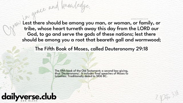Bible Verse Wallpaper 29:18 from The Fifth Book of Moses, called Deuteronomy