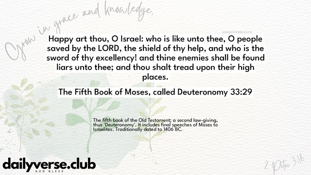 Bible Verse Wallpaper 33:29 from The Fifth Book of Moses, called Deuteronomy